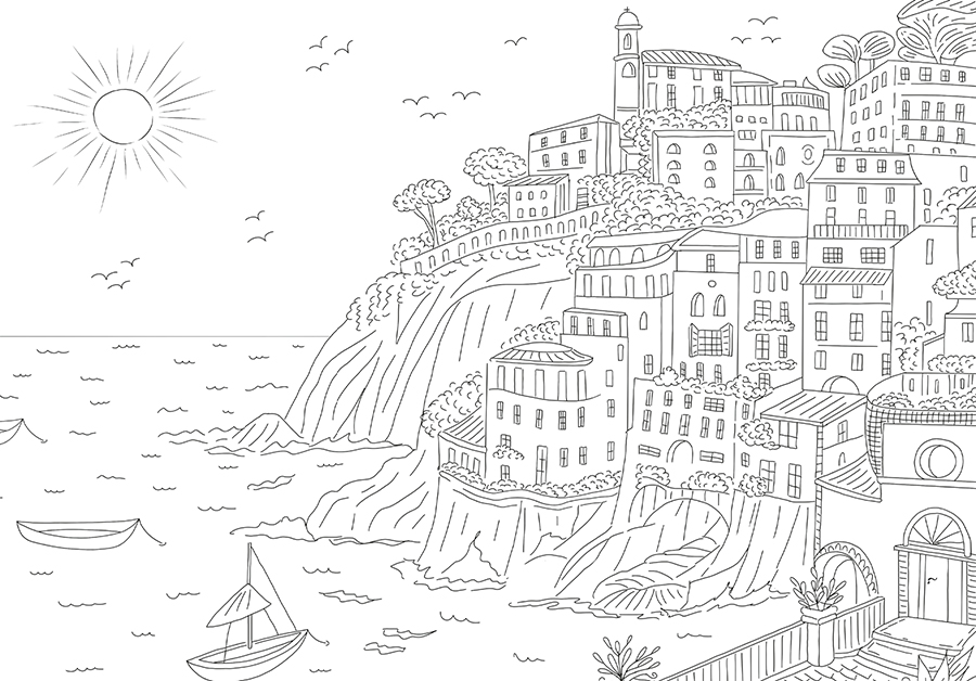 Colorful World Weltreise Designdose mit 12 Buntstiften