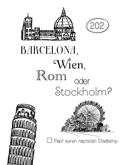 Die Bucket List für Honeymooner
