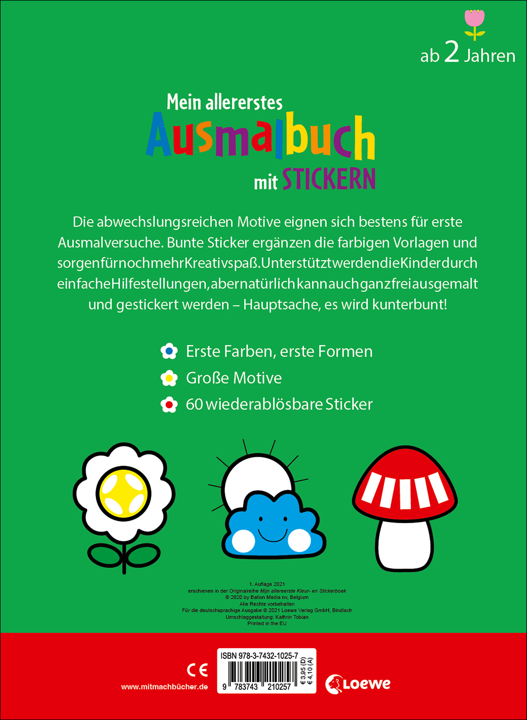 Mein allererstes Ausmalbuch mit Stickern (Eule)