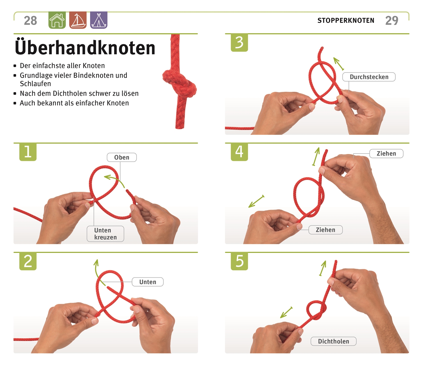 Knoten Schritt für Schritt