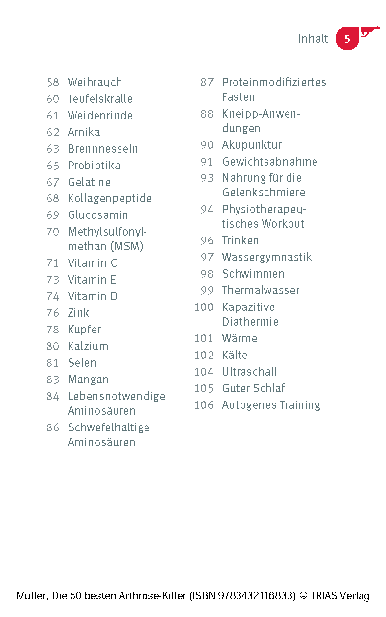 Die 50 besten Arthrose-Killer Die 50 besten Arthrose-Killer