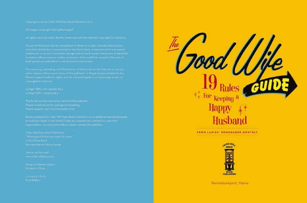 The Good Wife Guide: 19 Rules for Keeping a Happy Husband (Gift for Husbands and Wives, Adult Humor, Vintage Humor, Funny Book)
