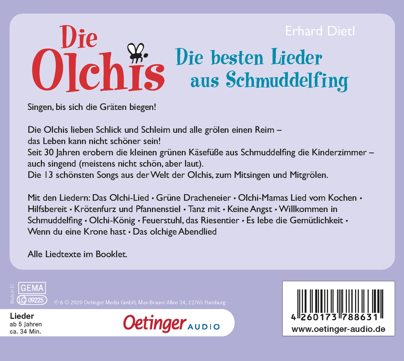 Die Olchis. Die besten Lieder aus Schmuddelfing (Audio-CD)