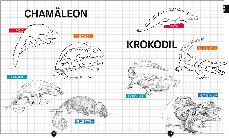 Level up! 1 Motiv - 4 Level zum Zeichnen