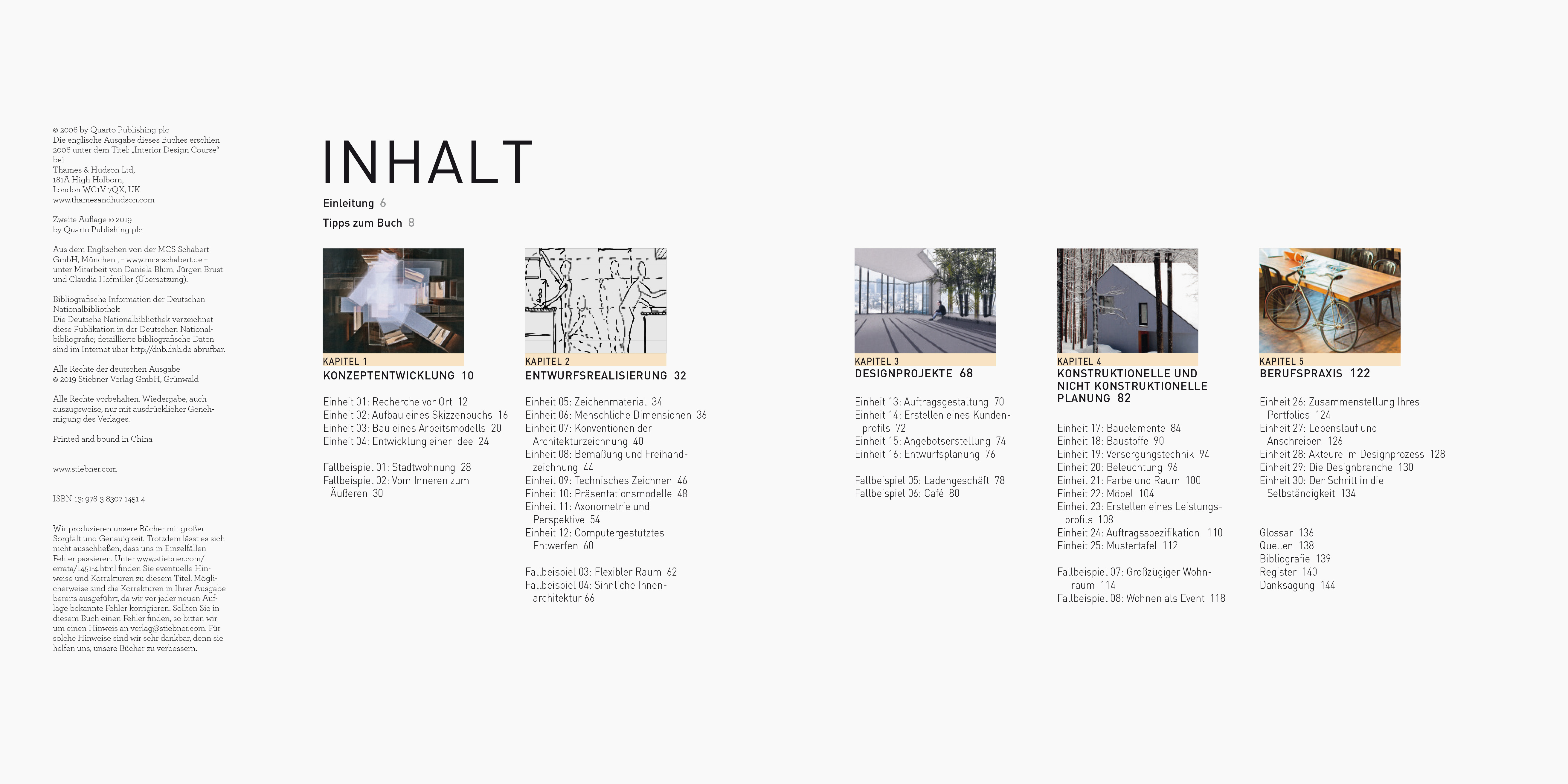 Der Interior Design Kurs Grundlagen, Techniken und Übungen zur Innenarchitektur.