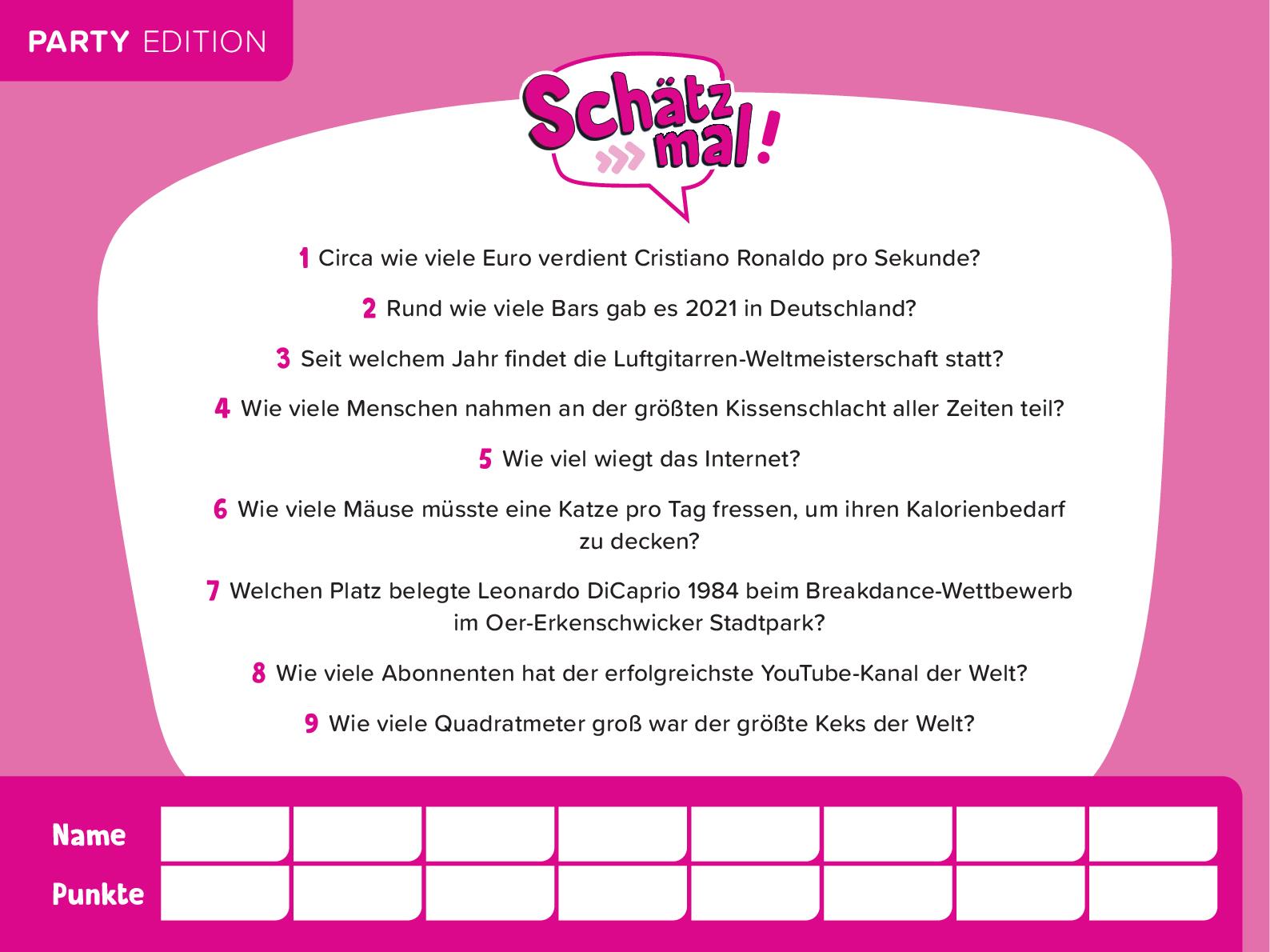 Schätz mal! Party Edition