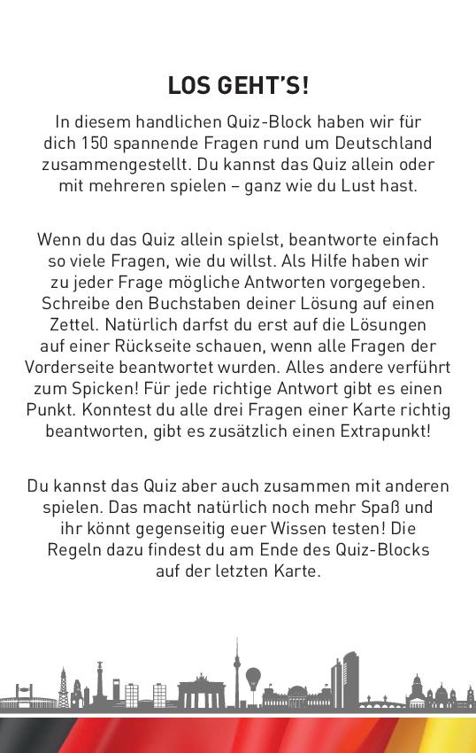 Deutschland-Quiz I ab 10 Jahren