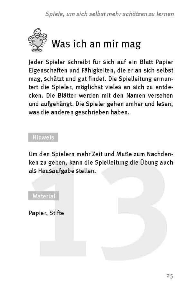 Die 50 besten Spiele für mehr Selbstliebe. Für 12- bis 16-Jährige