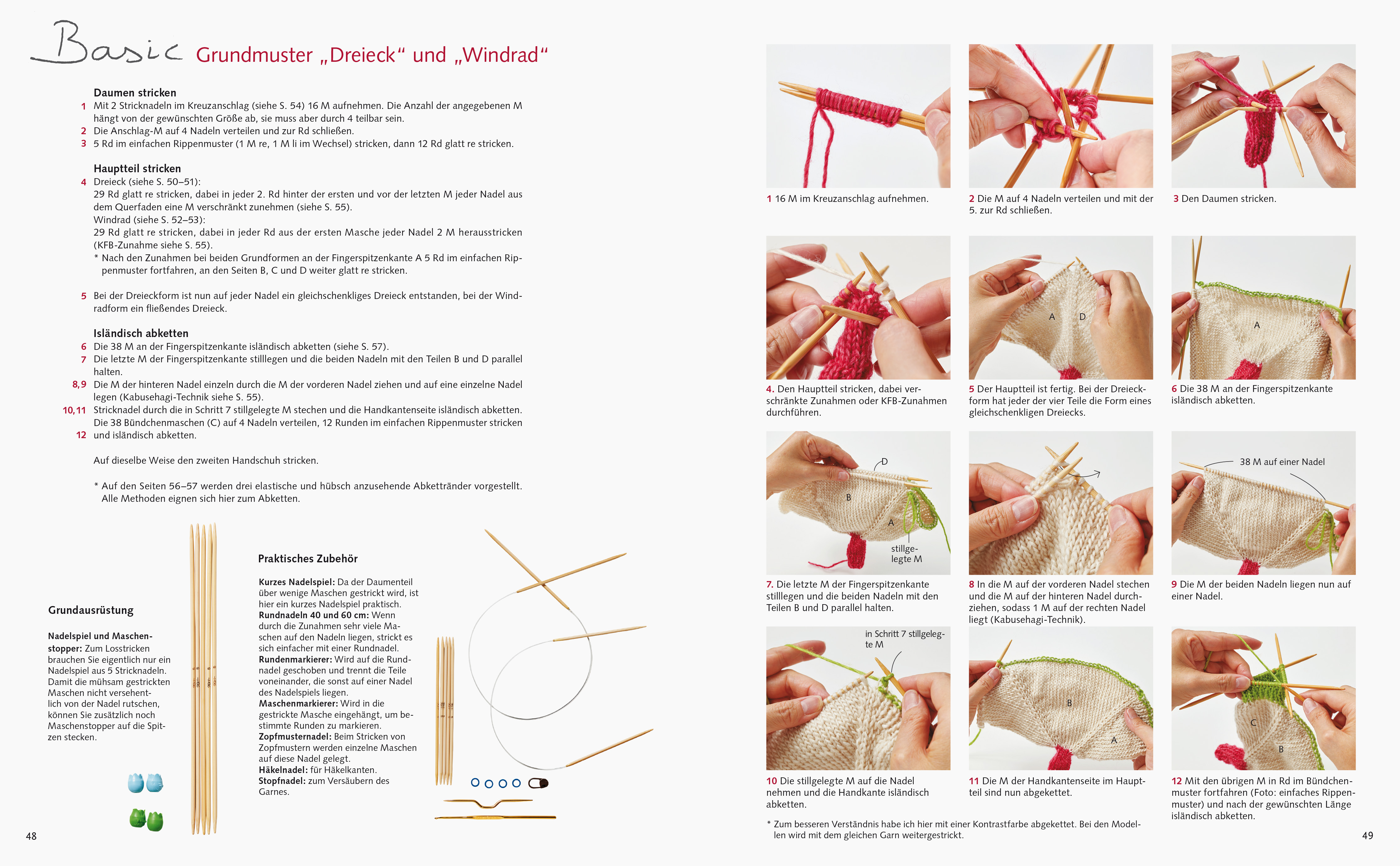 Japanische Handschuhe stricken