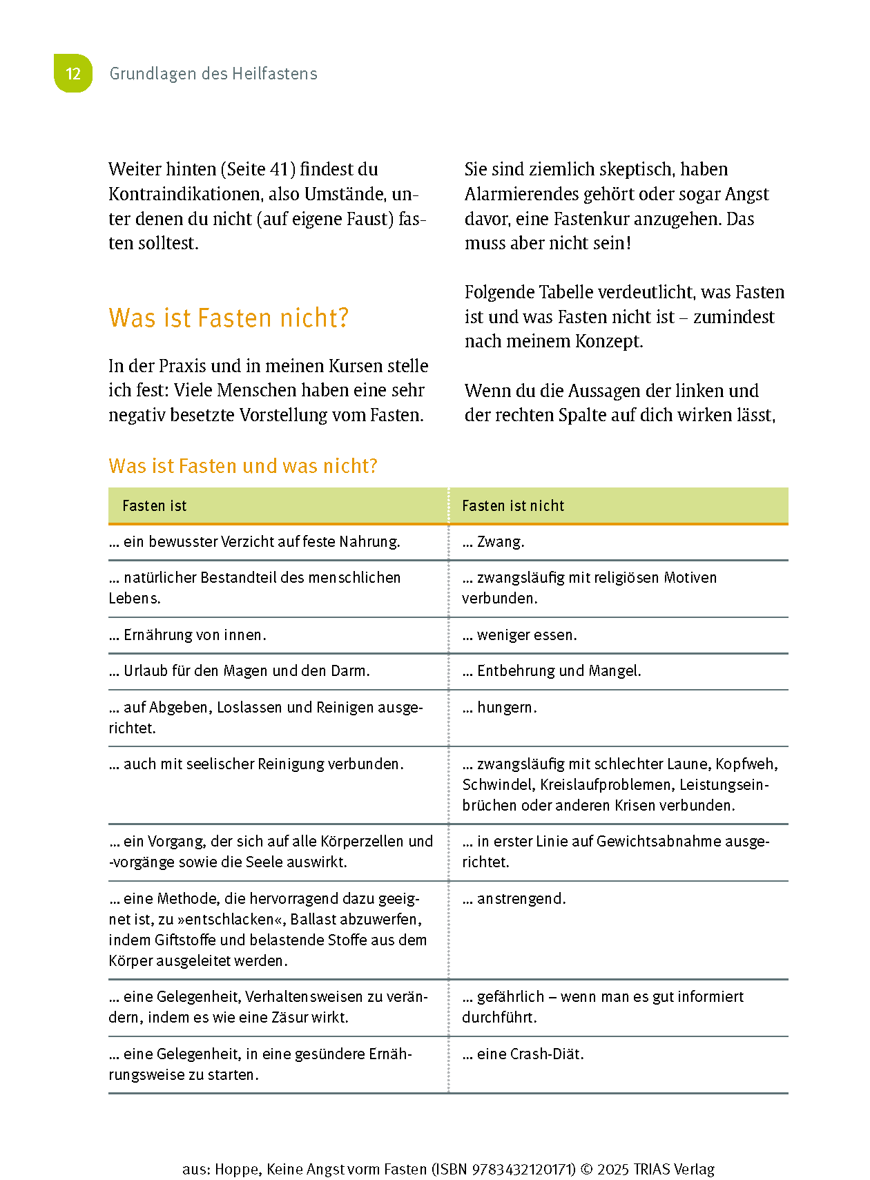 Keine Angst vorm Fasten