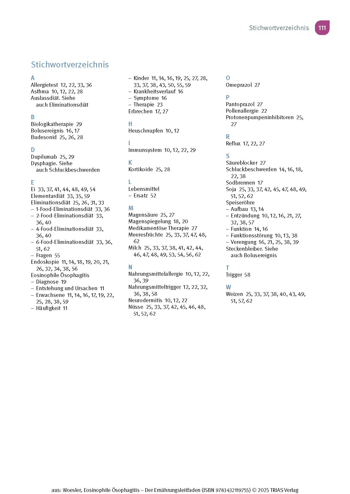 Eosinophile Ösophagitis - Der Ernährungsleitfaden