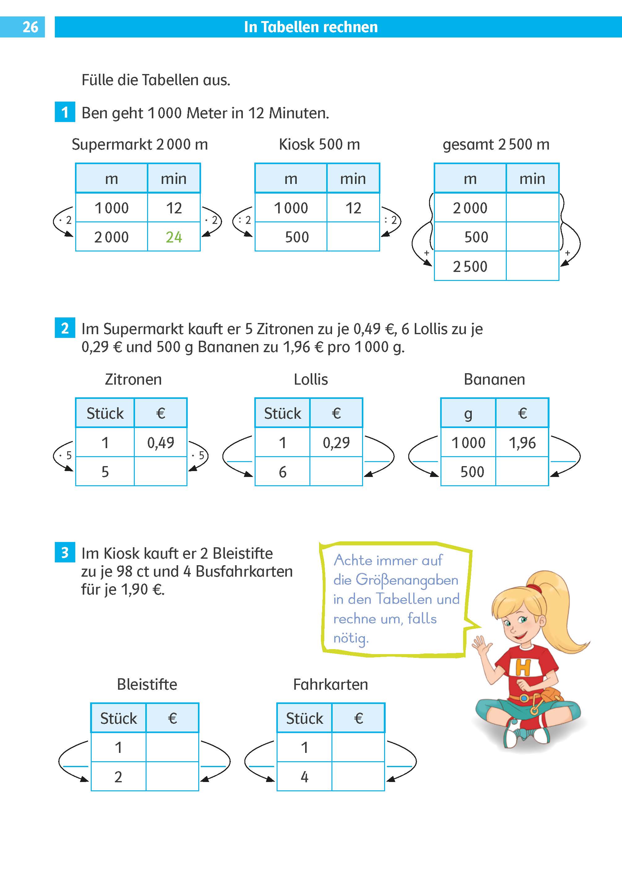 Klett Die Mathe-Helden: Textaufgaben / Sachaufgaben 4. Klasse