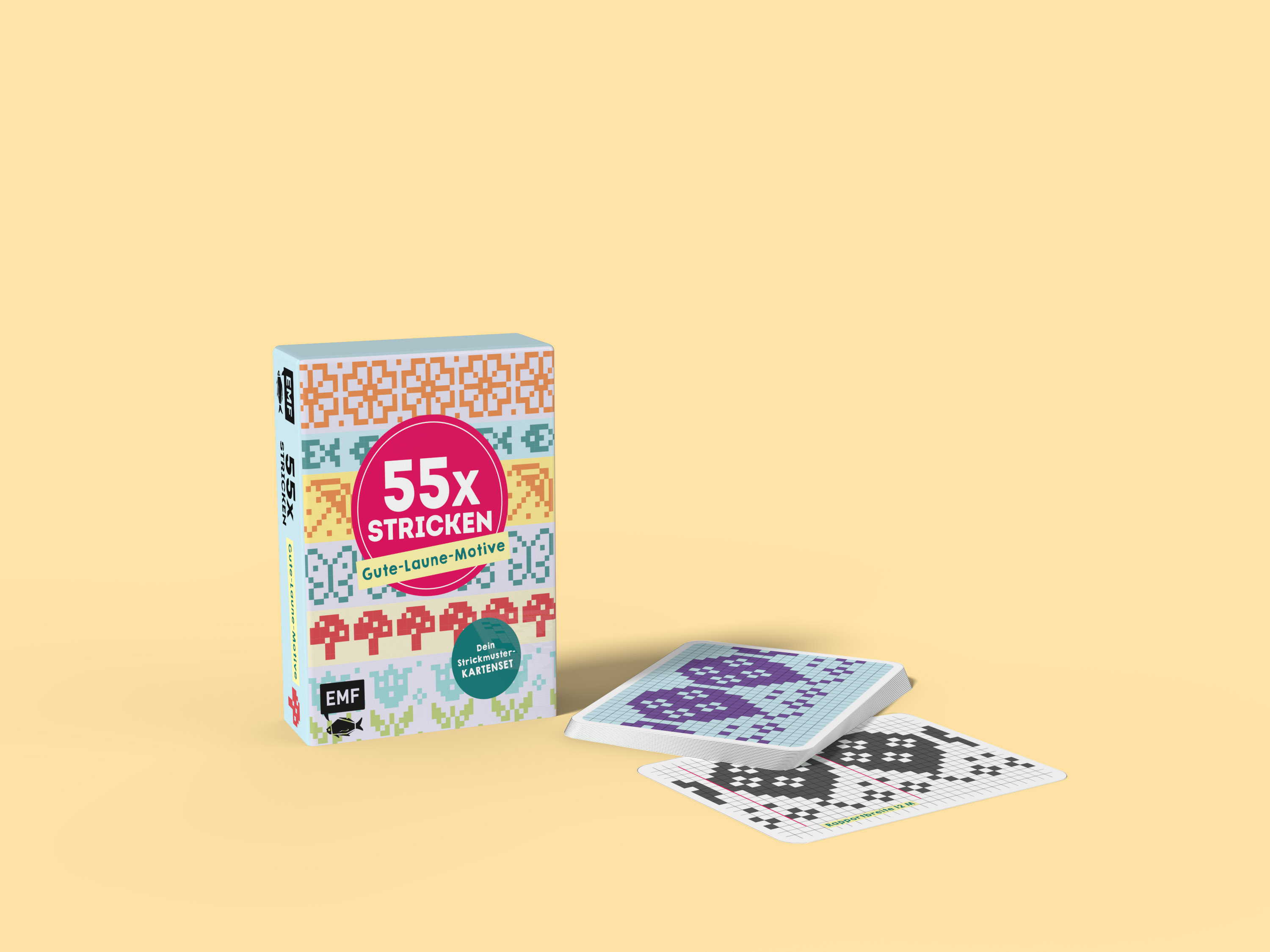 55 x stricken – Gute-Laune-Motive: Deine Strickmustersammlung als Kartenset 55 x stricken – Gute-Laune-Motive: Deine Strickmustersammlung als Kartenset