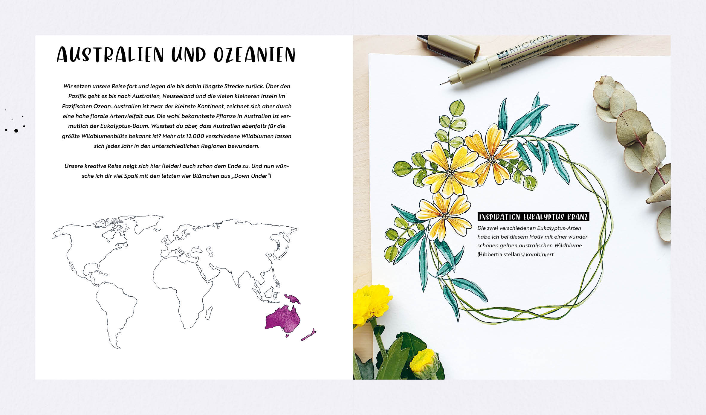 Watercolor – Florale Motive around the world: von heimisch bis exotisch