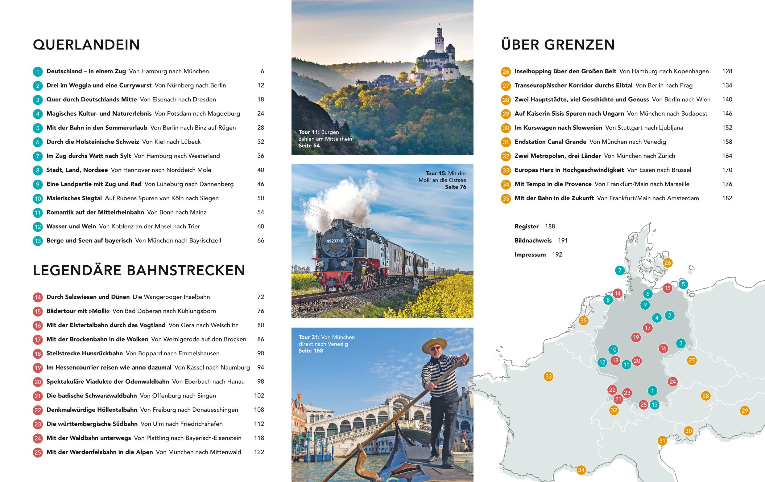 Einfach losfahren. 35 traumhafte Zugreisen in und ab Deutschland