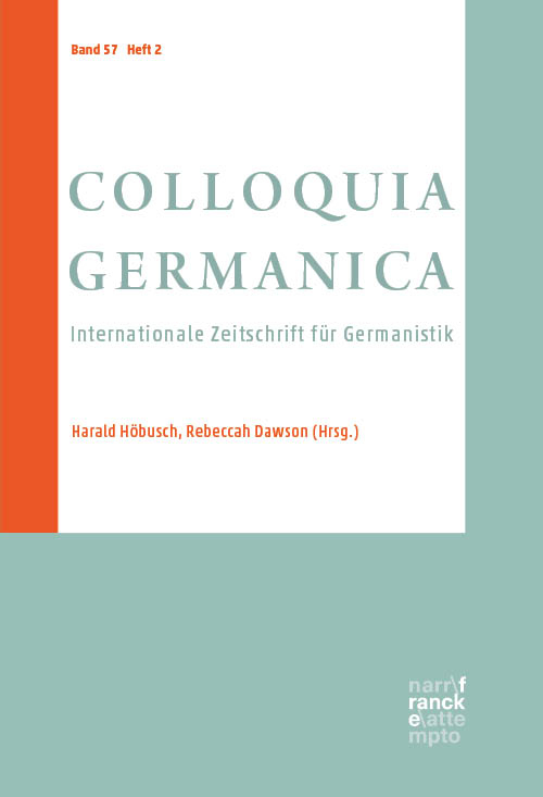 COLLOQUIA GERMANICA 57, 2