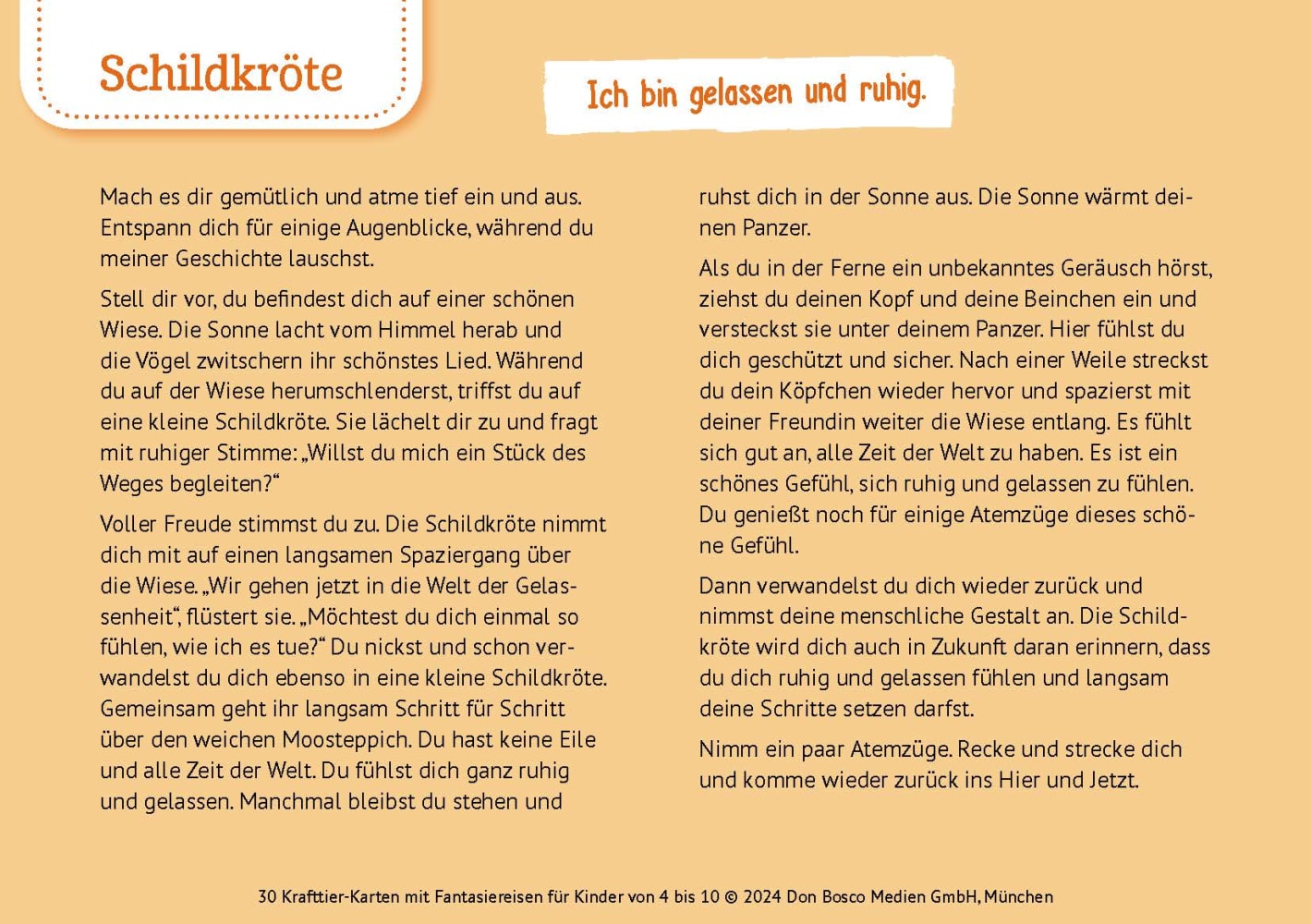 30 Krafttier-Karten mit Fantasiereisen für Kinder von 4 bis 10