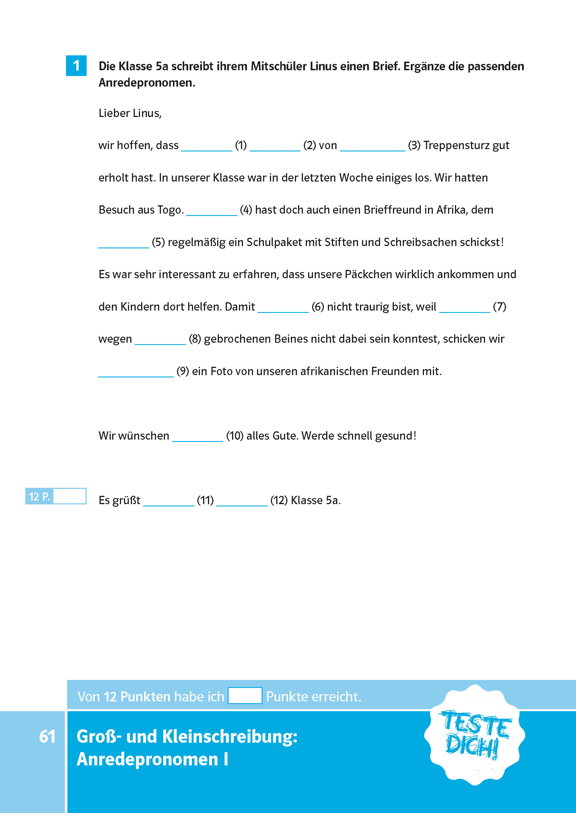 PONS Der große Testblock Deutsch 5./6. Klasse