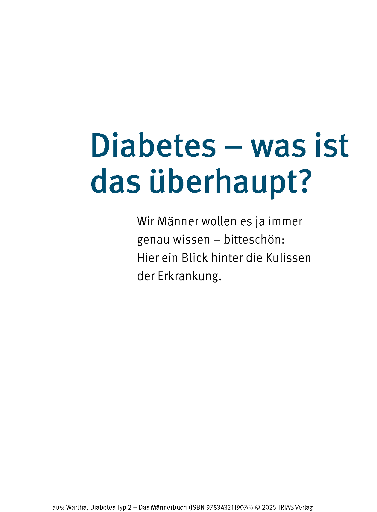 Diabetes Typ 2 - Das Männerbuch