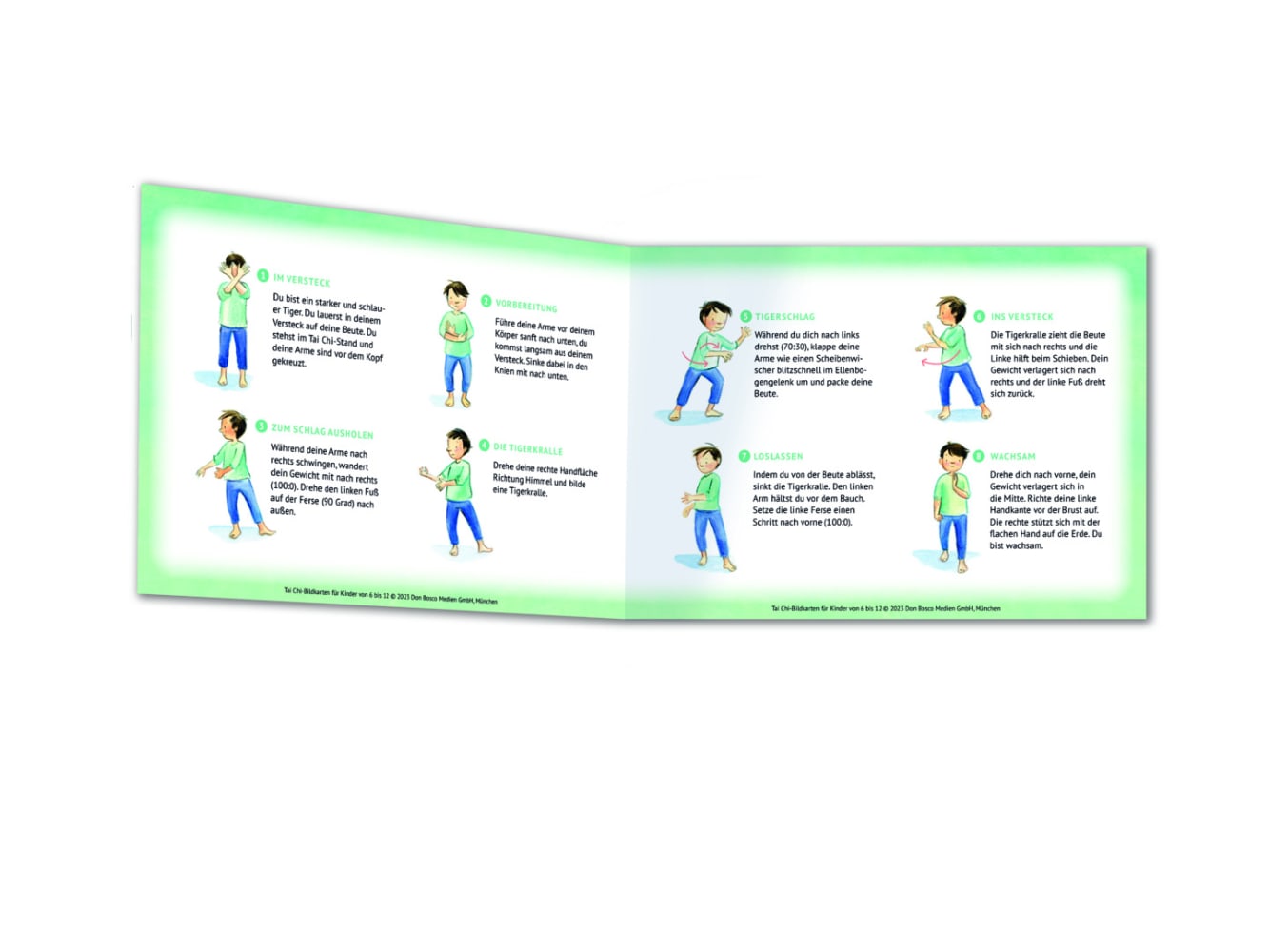 Tai Chi-Bildkarten für Kinder von 6 bis 12