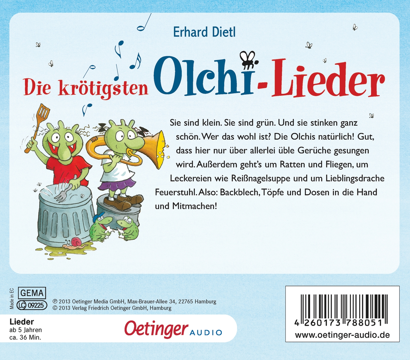 Die Olchis. Die krötigsten Olchi-Lieder (Audio-CD)