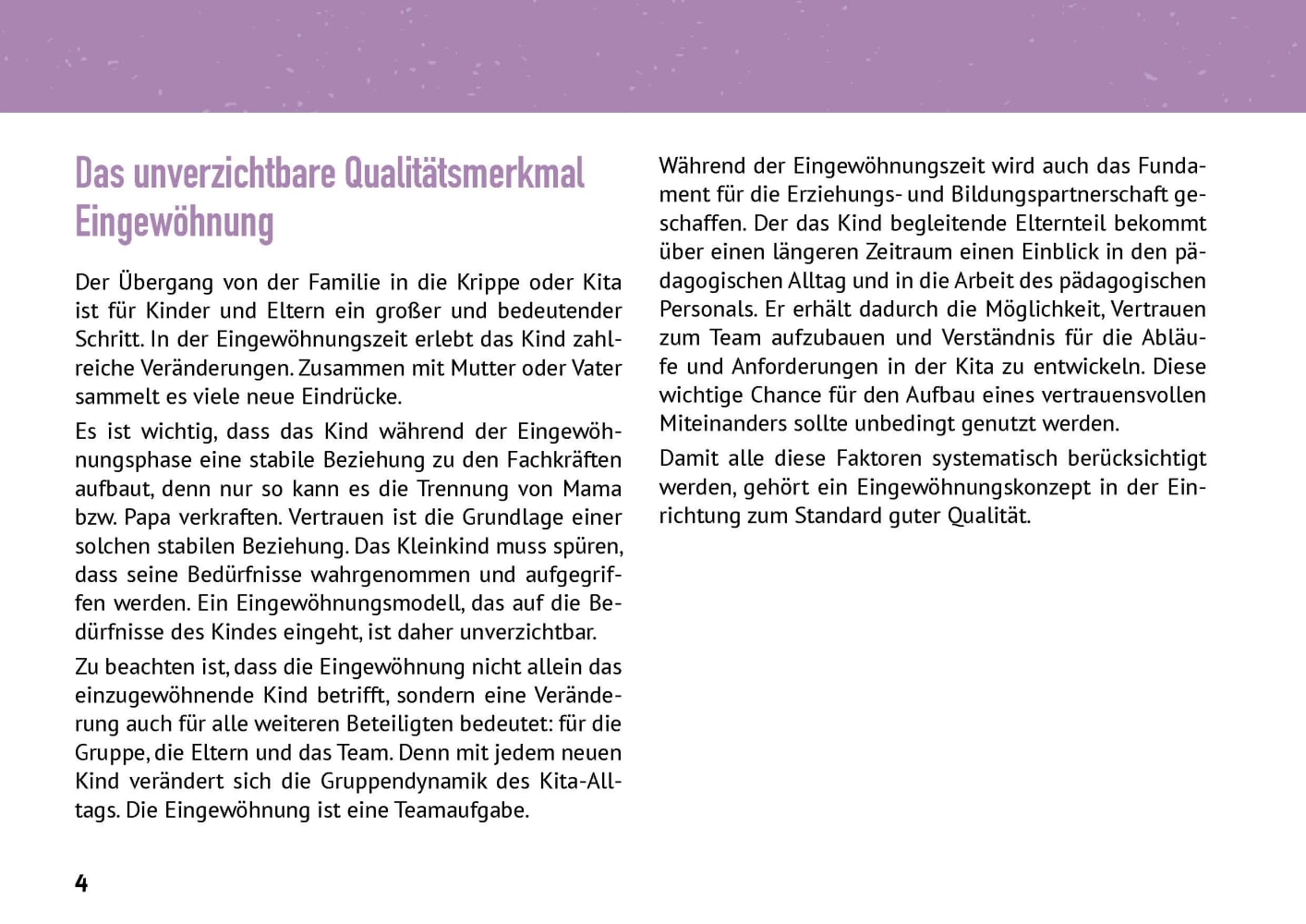 Eingewöhnung in der Kita. Vom Modell zur Praxis