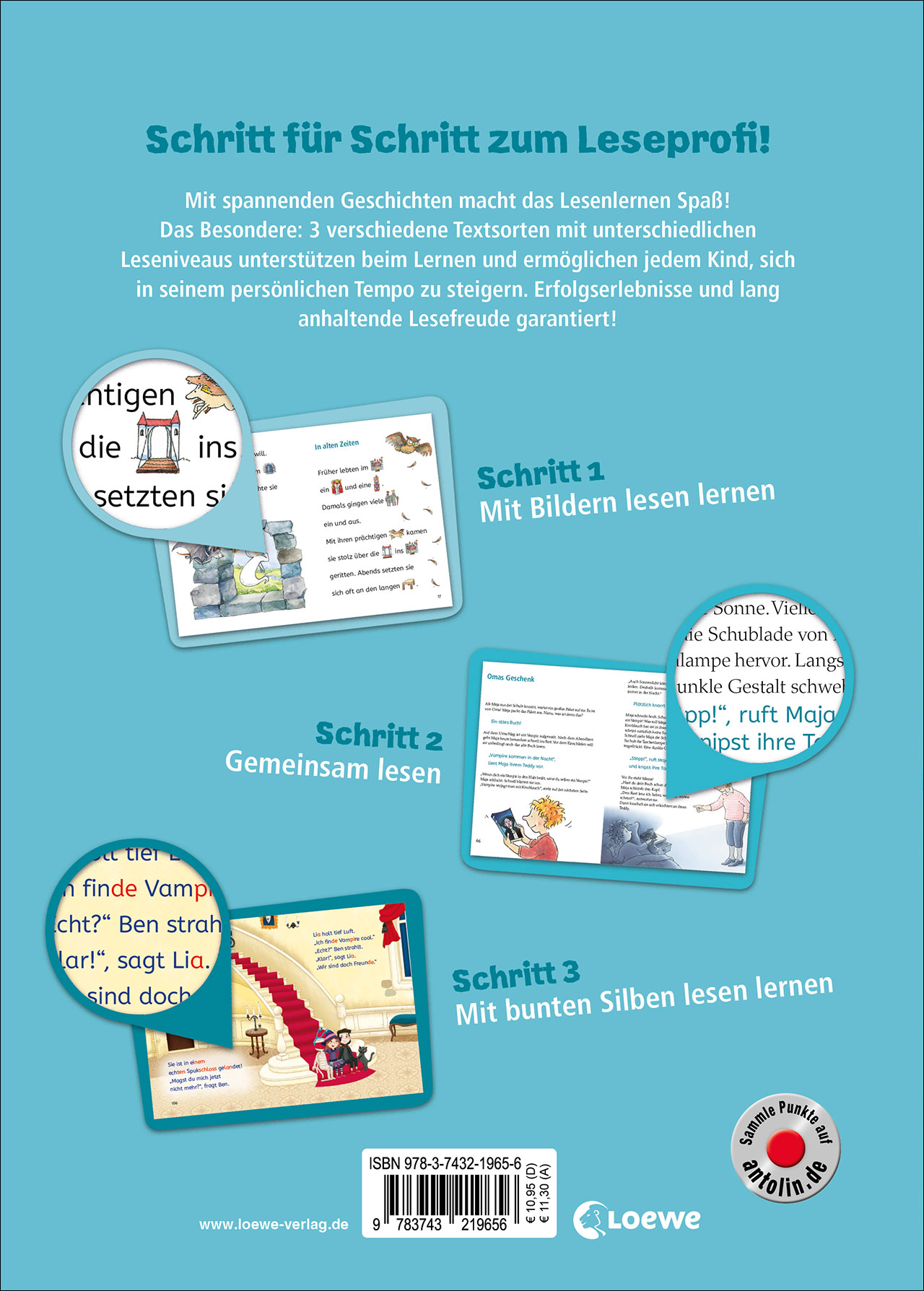Lesenlernen in 3 Schritten - Die schönsten Gruselgeschichten