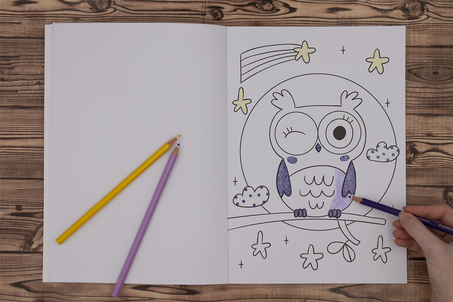 Mein zauberhaftes Glitzermalbuch - Eulen Mein zauberhaftes Glitzermalbuch - Eulen