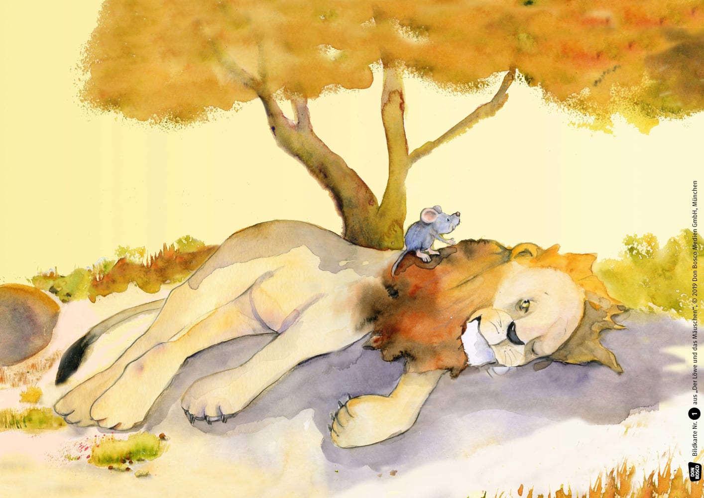 Der Löwe und das Mäuschen. Eine Fabel von Äsop. Kamishibai Bildkartenset