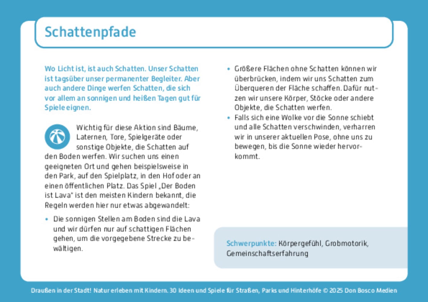 Draußen in der Stadt!