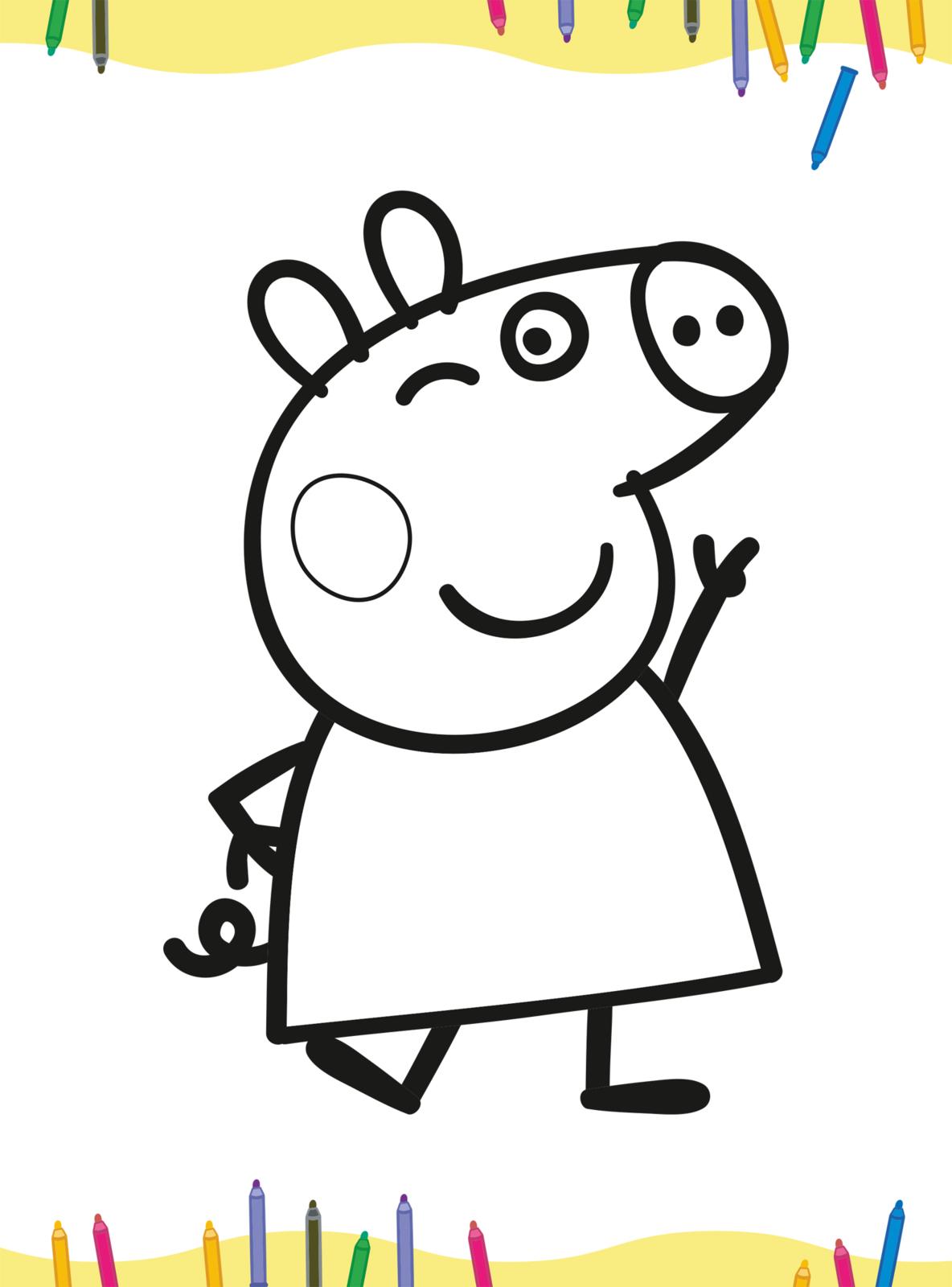 Peppa Wutz Ausmalbilder: Mein MEGA Malspaß