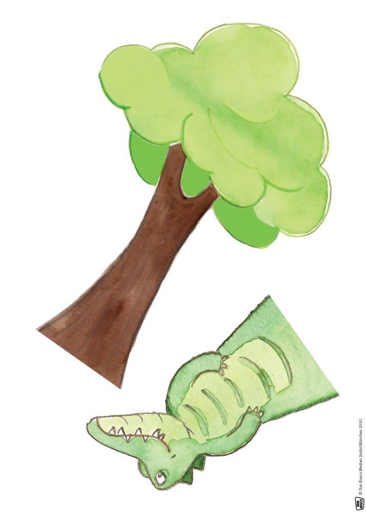 Kasper und das lila Krokodil.