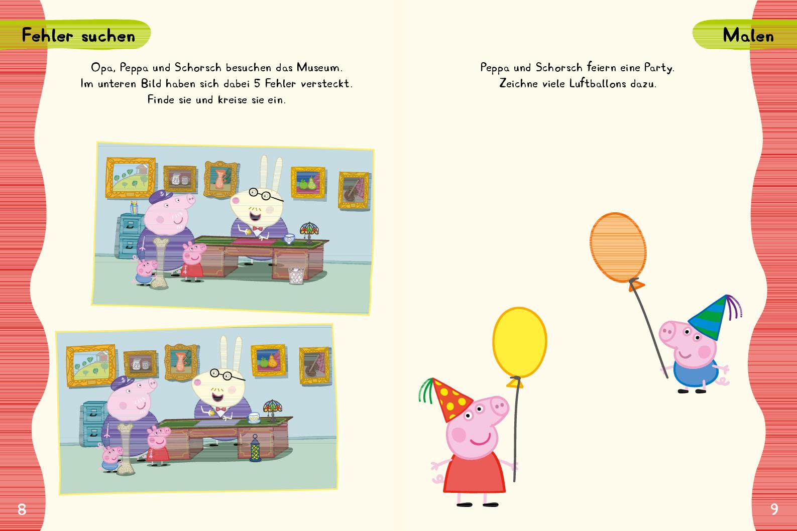 Peppa Pig Rätsel-Spielheft. Rätselbuch mit Stift und abwischbaren Seiten