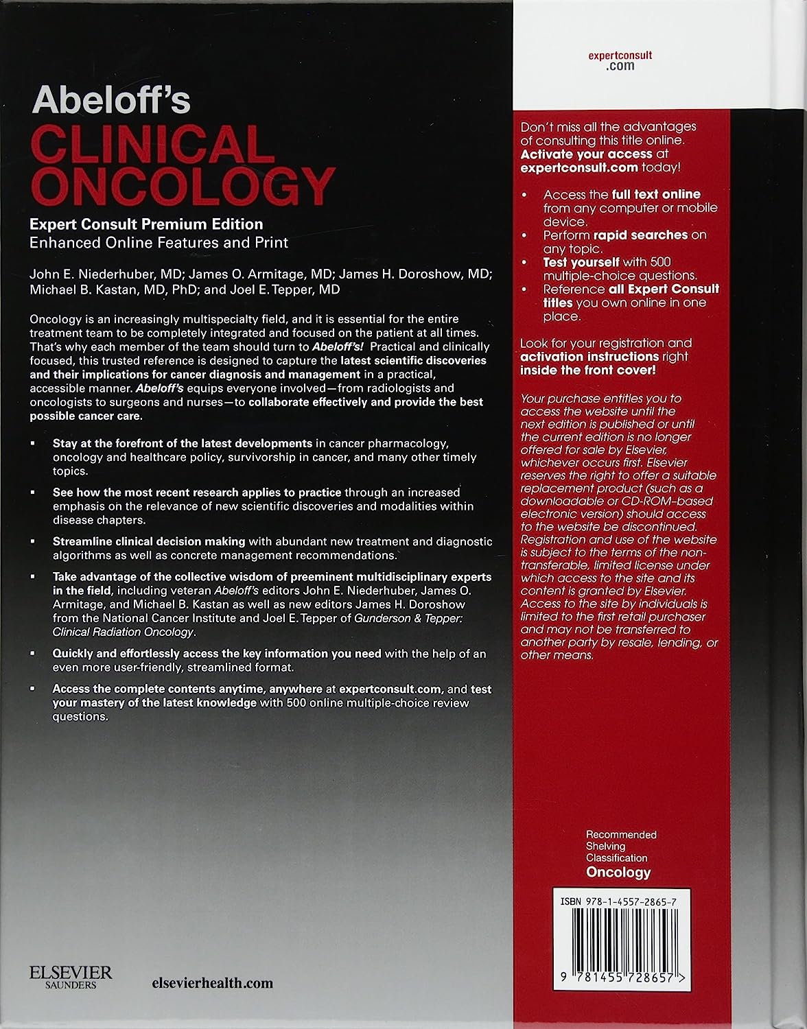 Abeloff's Clinical Oncology: Expert Consult Premium Edition - Enhanced Online Features and Print