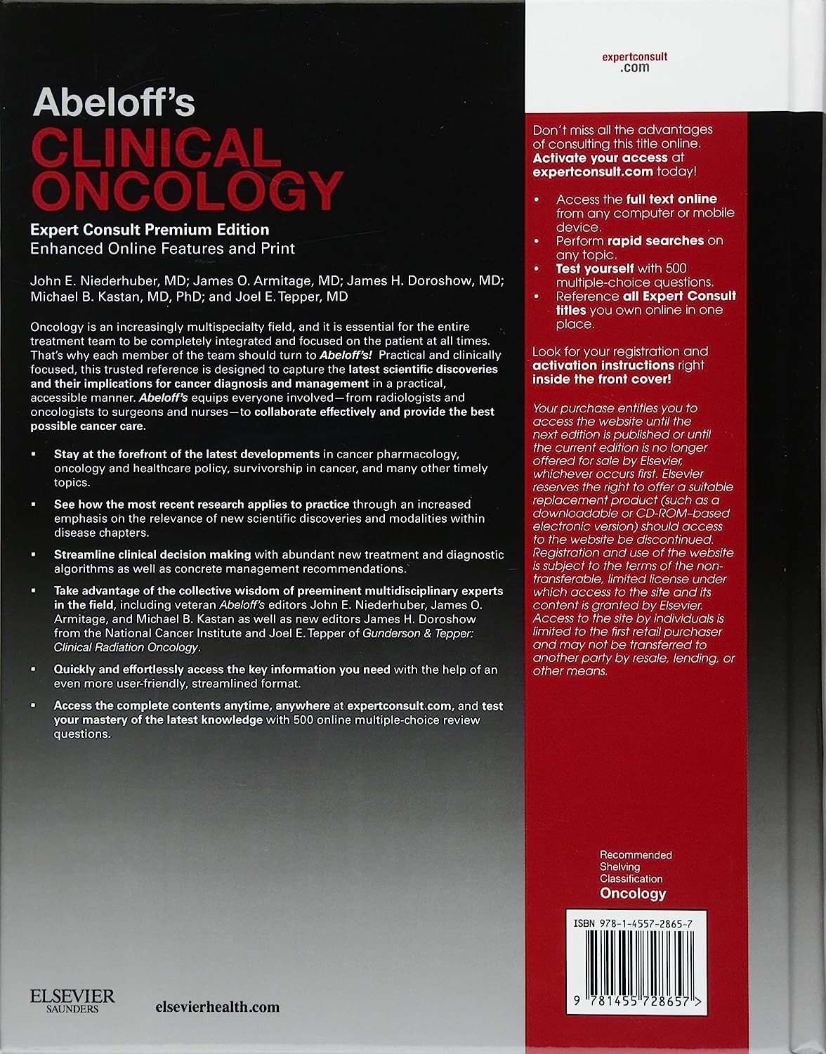 Abeloff's Clinical Oncology: Expert Consult Premium Edition - Enhanced Online Features and Print Abeloff's Clinical Oncology: Expert Consult Premium Edition - Enhanced Online Features and Print