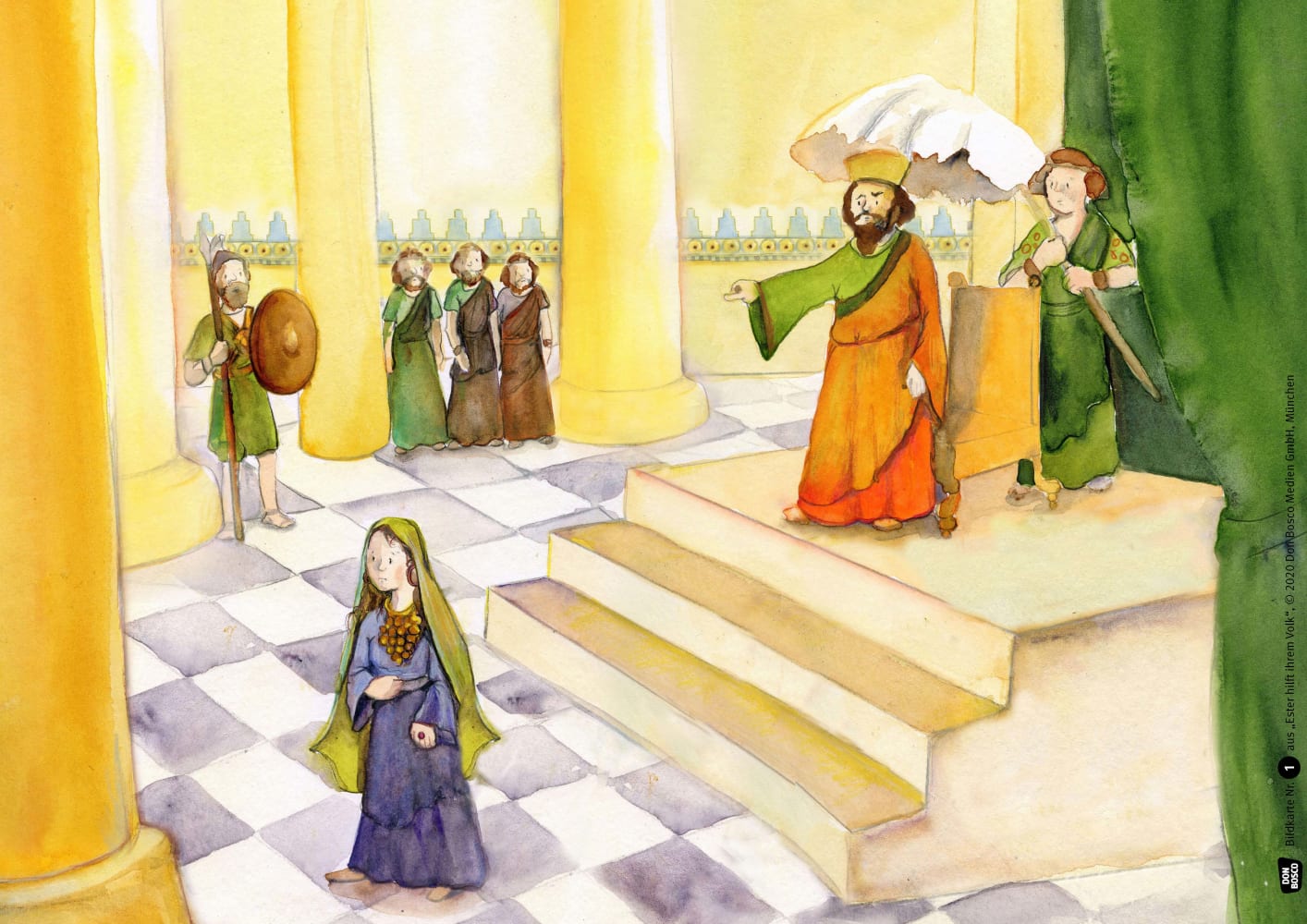 Ester hilft ihrem Volk. Kamishibai Bildkartenset.