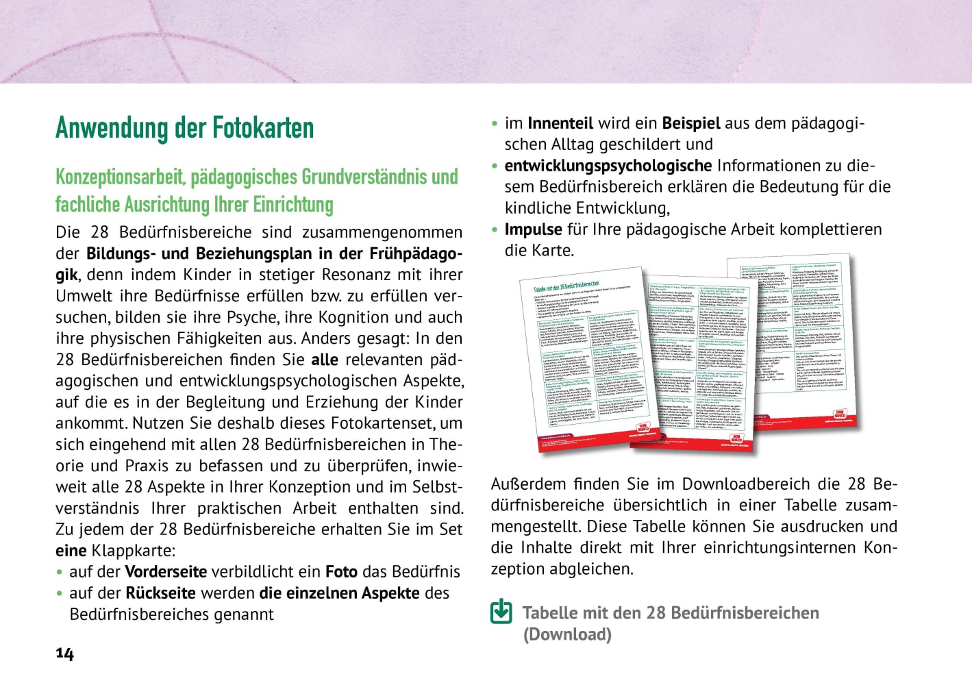 Bedürfnisorientierte Pädagogik in Kita, Hort und Schule