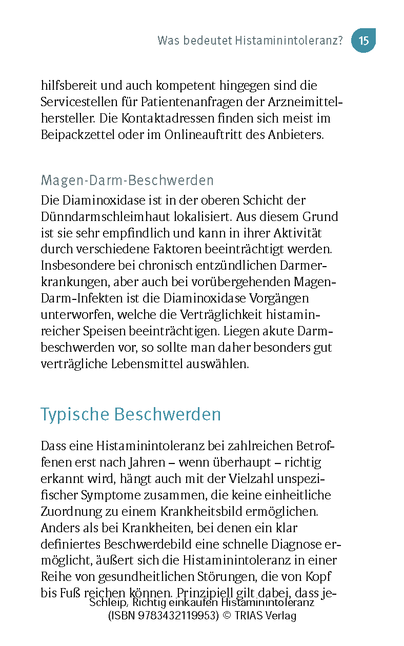 Richtig einkaufen Histamin-Intoleranz