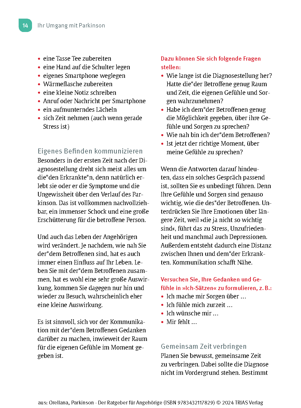 Parkinson. Der Ratgeber für Angehörige