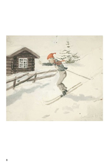 Skisport im Auge des Künstlers