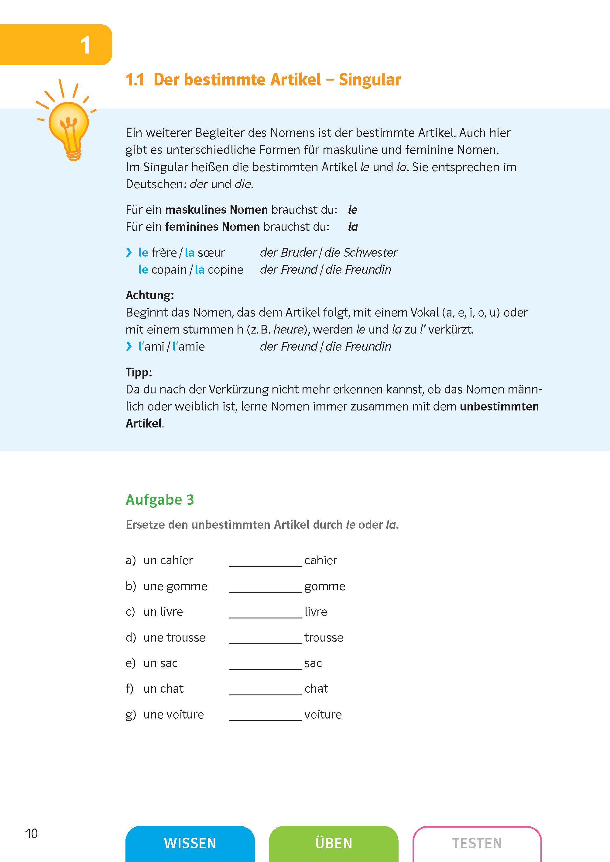 Klett Sicher in Französisch Grammatik 1./2. Lernjahr
