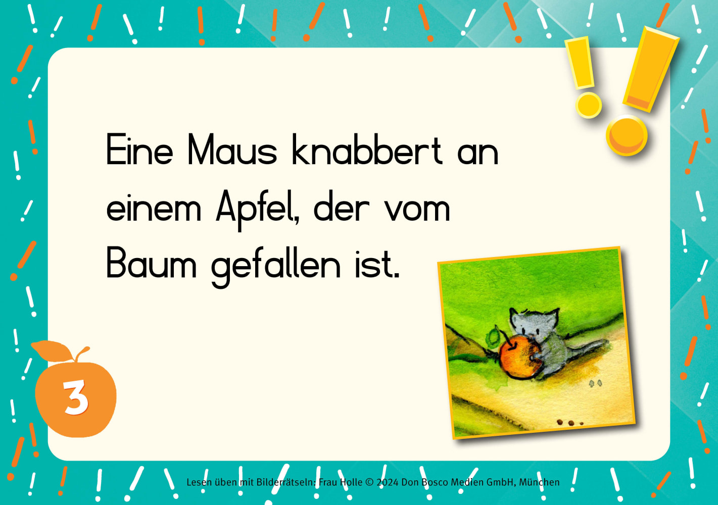 Lesen üben mit Bilderrätseln zu Frau Holle. 34 Bildkarten zur Leseförderung