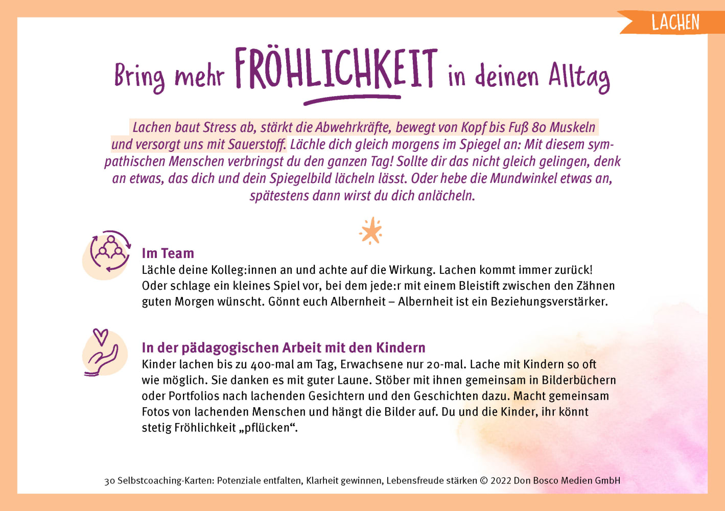 30 Selbstcoaching-Karten: Potenziale entfalten, Klarheit gewinnen, Lebensfreude stärken 30 Selbstcoaching-Karten: Potenziale entfalten, Klarheit gewinnen, Lebensfreude stärken