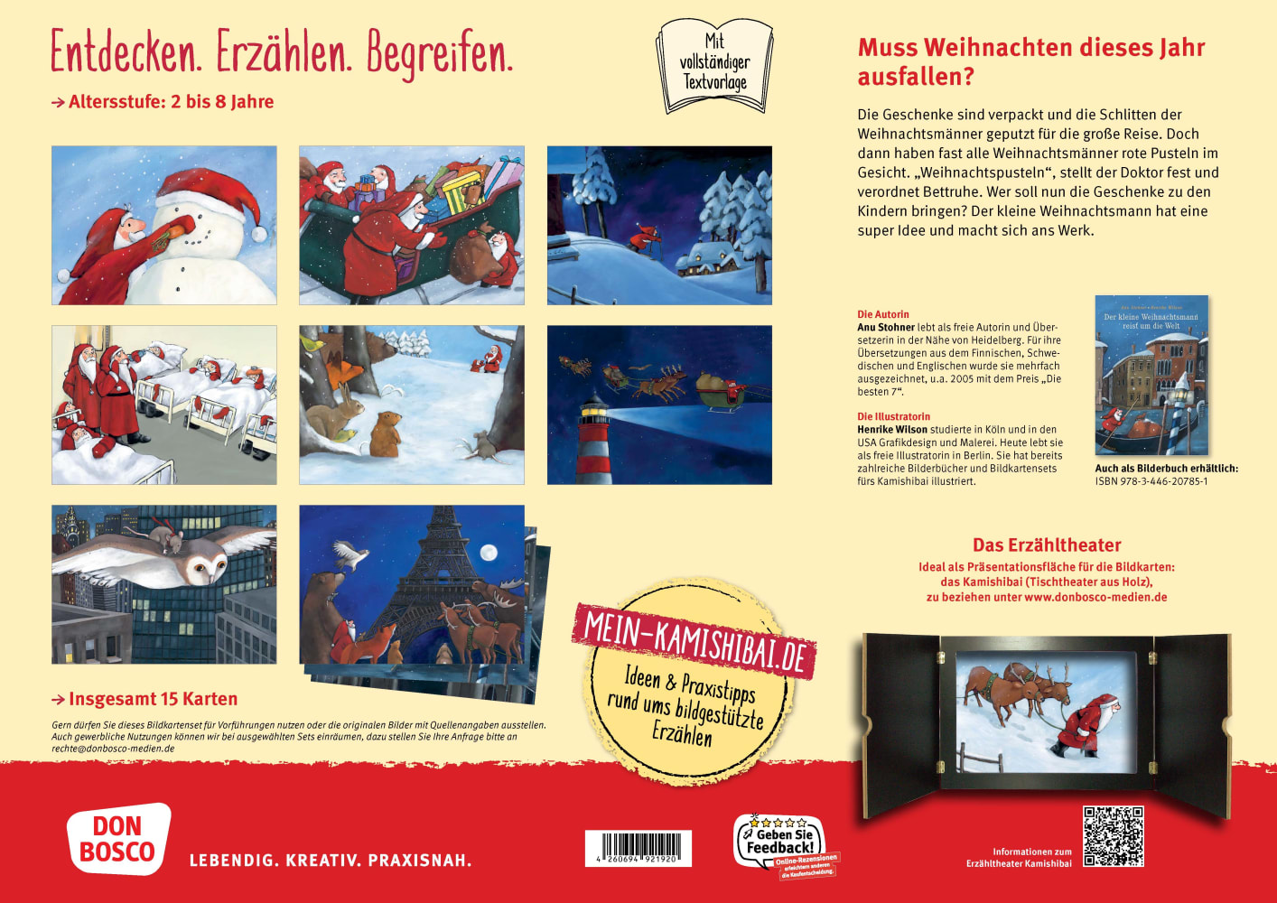 Der kleine Weihnachtsmann reist um die Welt. Kamishibai Bildkartenset