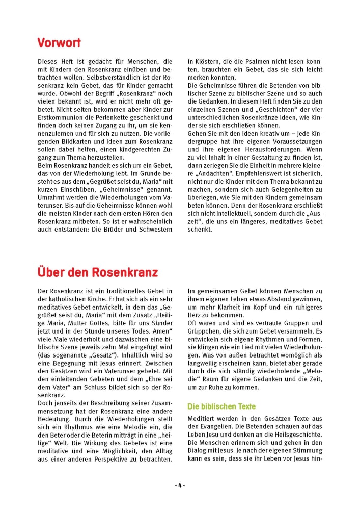 Vom Rosenkranz erzählen. Kamishibai Bildkartenset