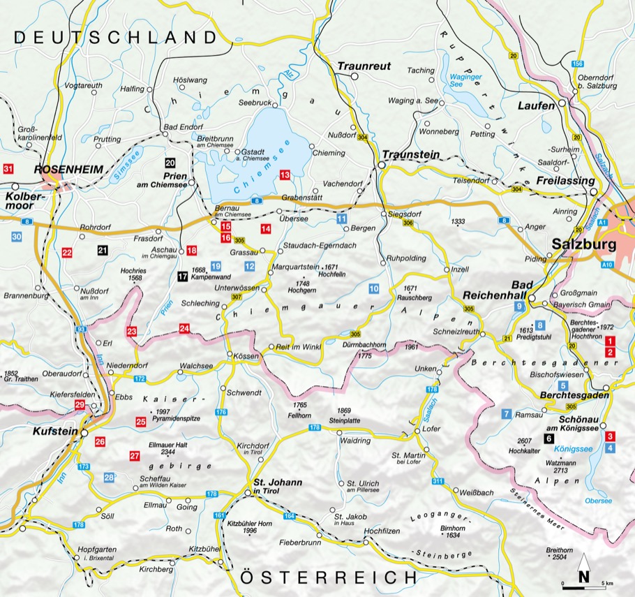 Panoramawege für Senioren Chiemgau, Kaisergebirge und Berchtesgadener Land