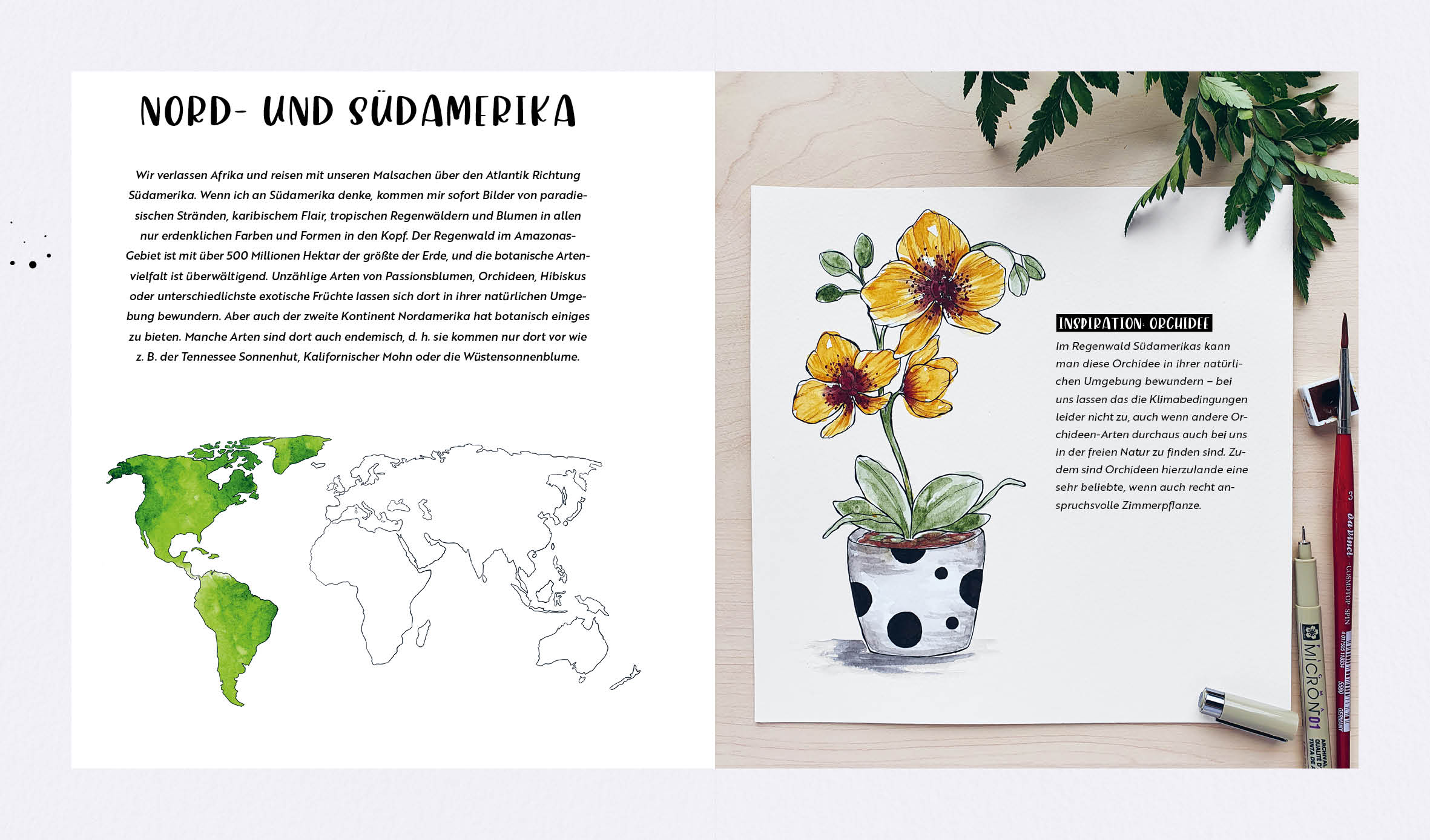Watercolor – Florale Motive around the world: von heimisch bis exotisch