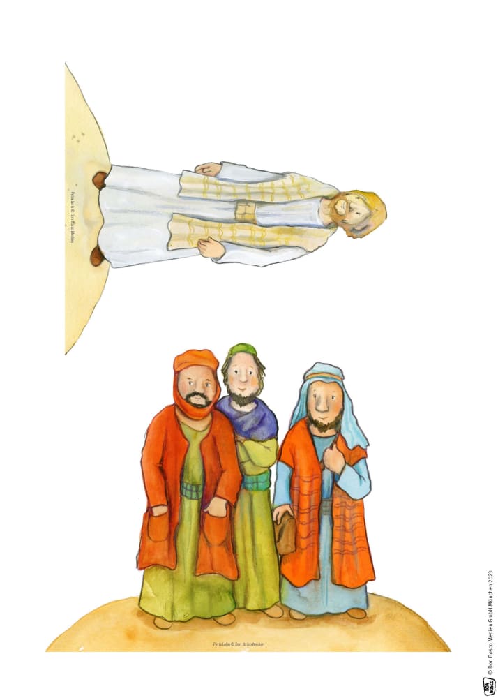 Palmsonntag: Jesus zieht in Jerusalem ein. Erzählschienen-Figurenset