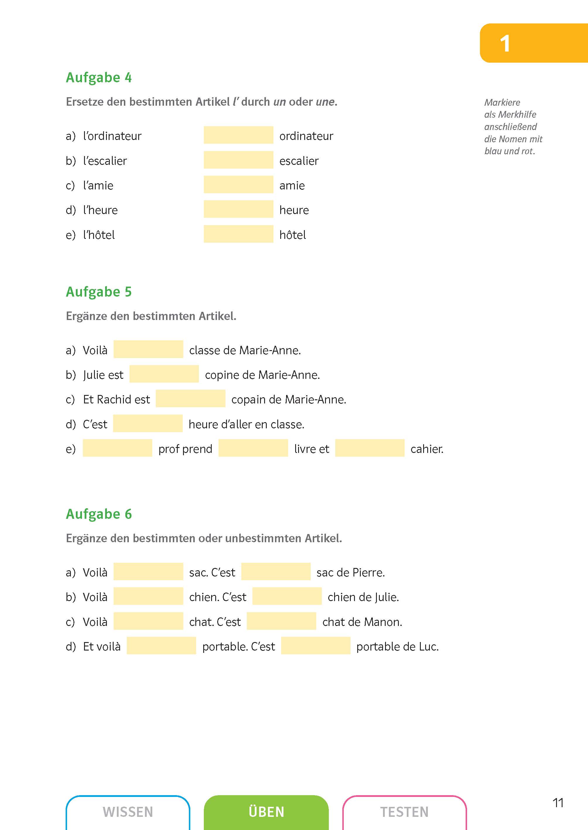 Klett Sicher in Französisch Grammatik 1./2. Lernjahr