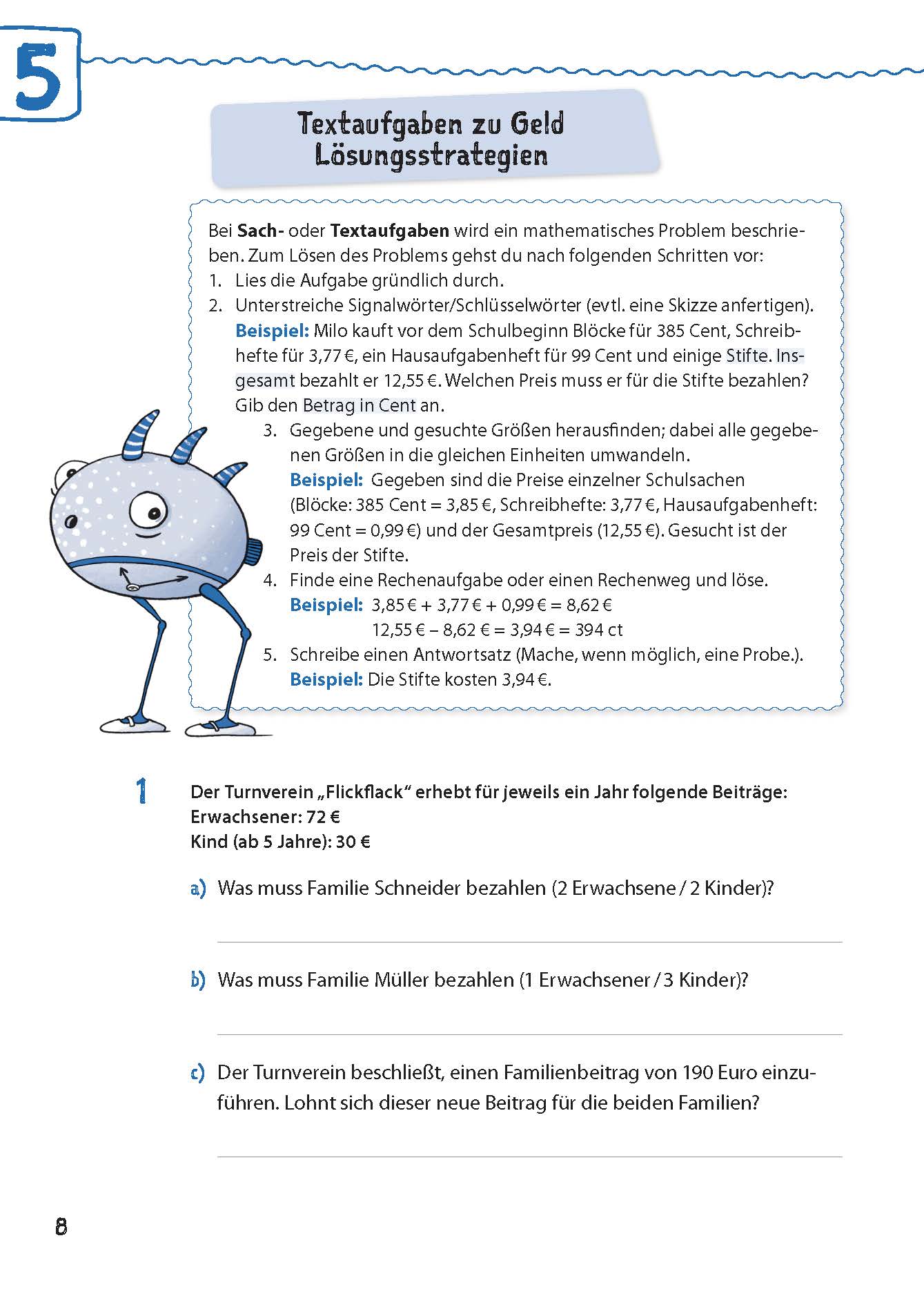 Mathe in 15 Min - Größen und Textaufgaben 5./6. Klasse